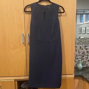 Ann Taylor Classic Navy Midi Dress